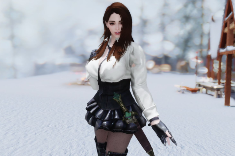 《上古卷軸5：天際重制版》中文智能女隨從沐羽MOD