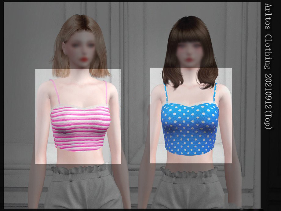 《模擬人生4》女性短款運動上衣MOD