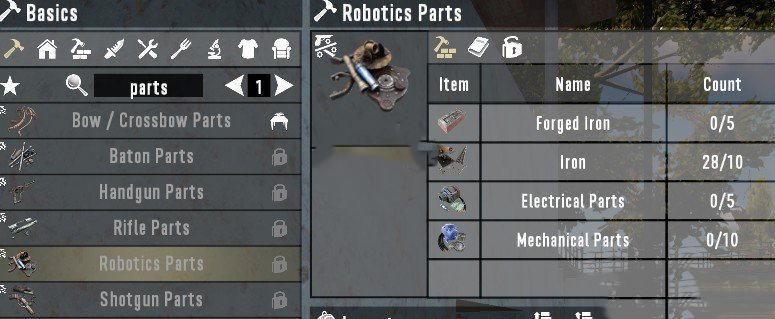 《七日殺》天賦解鎖武器零件制作MOD
