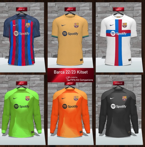 《FIFA 22》巴塞羅那2022-23賽季完整球衣包