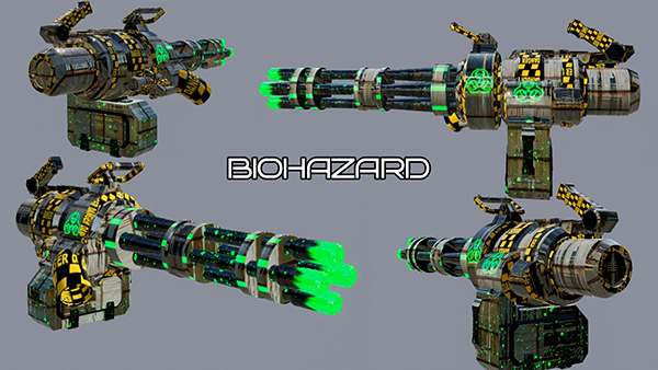 《幻獸帕魯》加特林機槍生化危機皮膚MOD