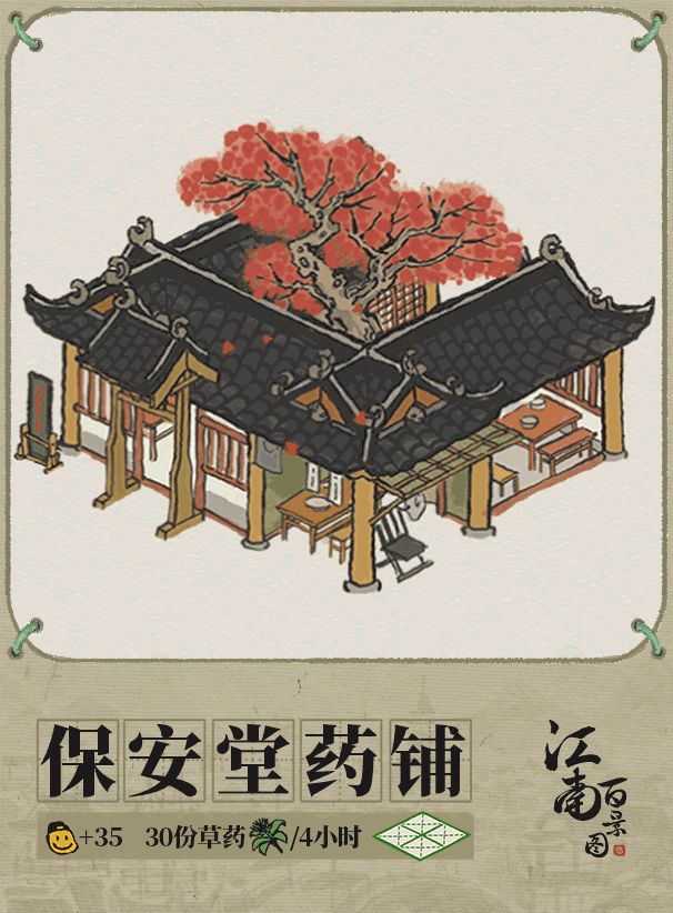 《江南百景圖》保安堂藥鋪建筑故事一覽