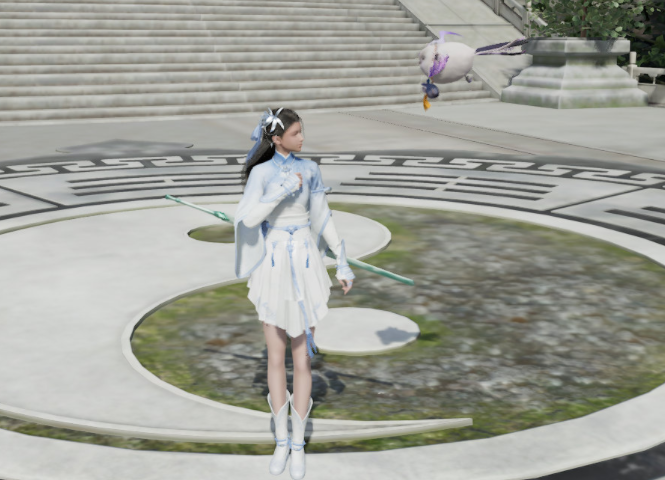 《仙劍奇俠傳7》月清疏仙女光腿天空藍服裝MOD[正式版]