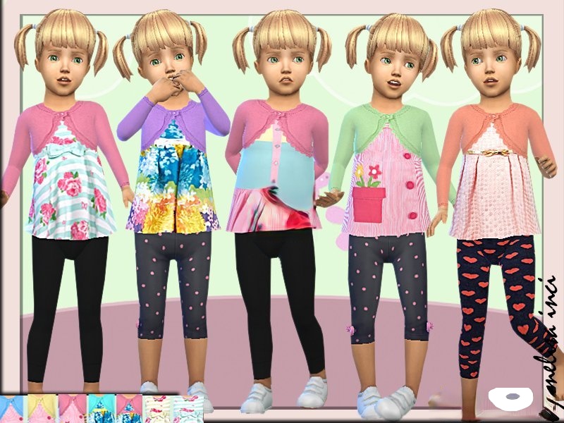 《模擬人生4》幼兒可愛花邊上衣MOD
