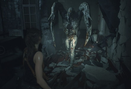 《生化危機2：重制版》死亡空間怪物替換暴君MOD