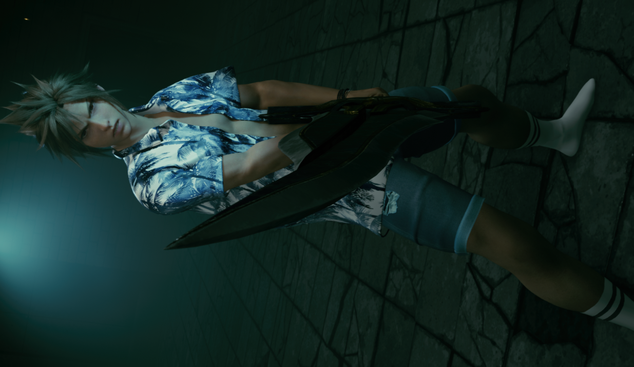 《最終幻想7：重制版》克勞德休閑花襯衫服裝變種包v1.1MOD