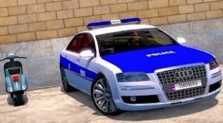 現(xiàn)代警車停車場(chǎng)3D