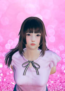 《AI少女》黑色披肩發(fā)黑色領(lǐng)結(jié)白衣小姐姐MOD