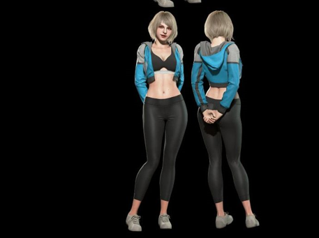 《生化危機4：重制版》阿什莉性感藍色運動裝MOD[正式版]