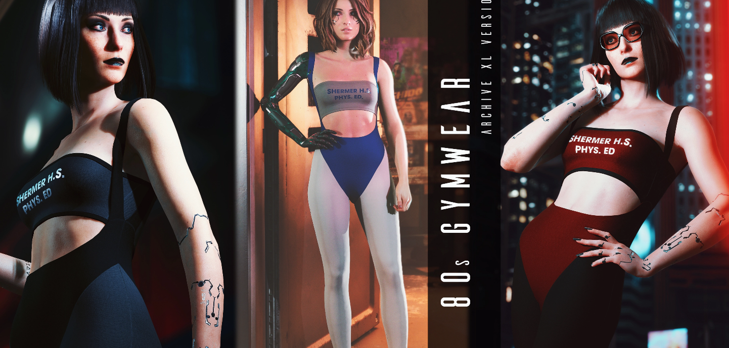 《賽博朋克2077》女V80年代緊身運(yùn)動(dòng)裝MOD