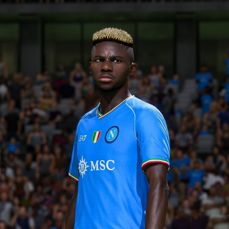 《FIFA 23》奧斯梅恩白發造型臉型補丁