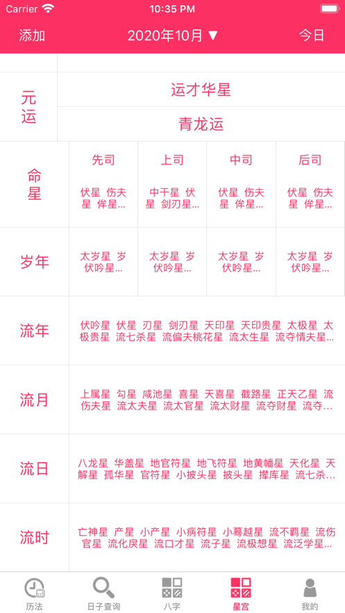 八字黃歷