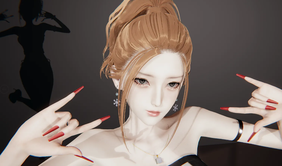 《AI少女》背心皮褲清純美人MOD