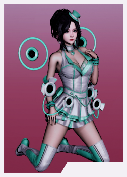 《AI少女》黑色長發(fā)低領連衣短裙小姐姐MOD