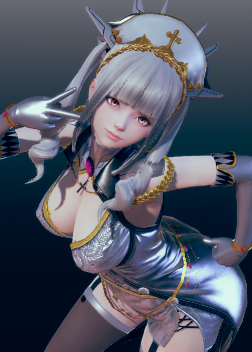 《AI少女》白色雙馬尾性感女祭司MOD