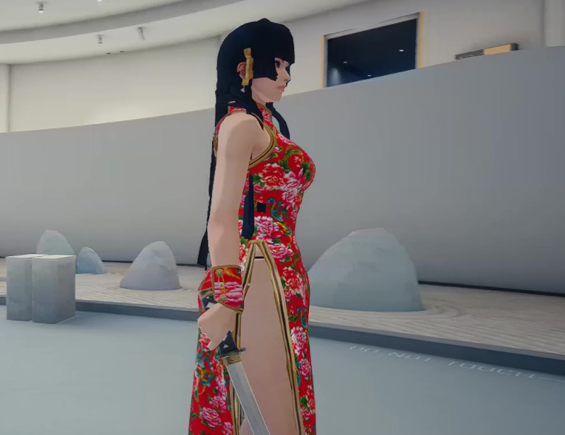 《師父》女性外觀死或生女天狗艷麗旗袍MOD