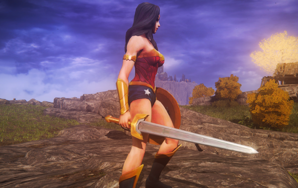 《艾爾登法環》神奇女俠替換葛瑞克騎士套MOD