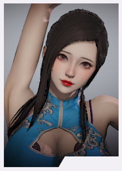 《AI少女》黑色長發藍色旗袍英氣御姐MOD