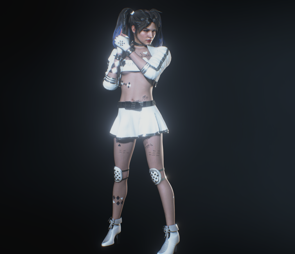 《生化危機3：重制版》吉爾哈莉奎茵白色外套無紋身MOD[僅支持舊版本]