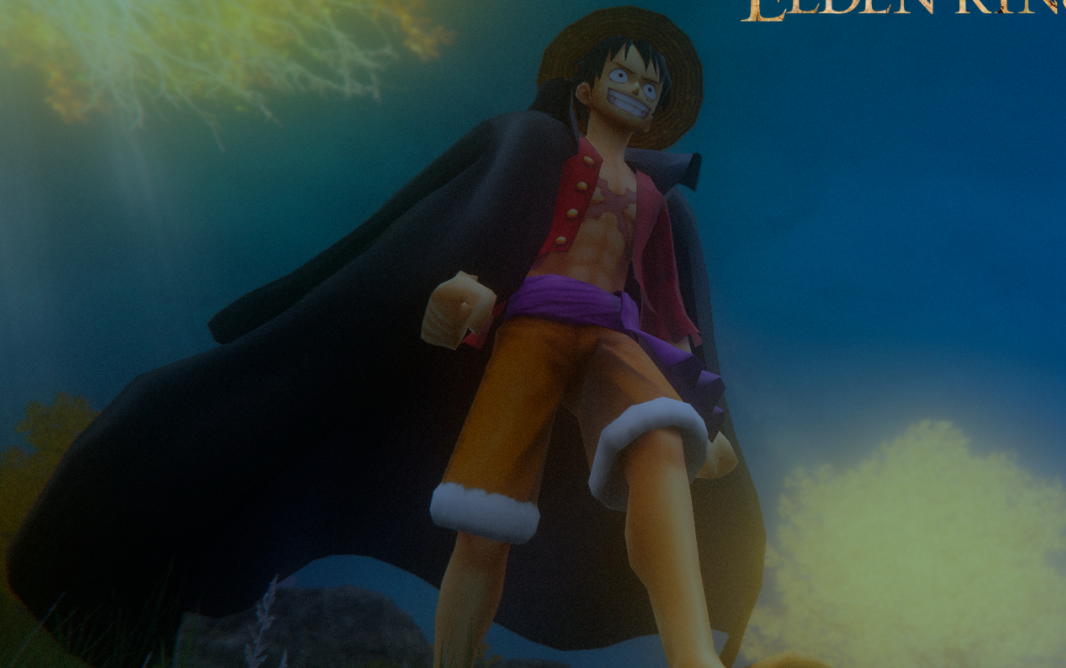 《艾爾登法環》海賊王路飛替換布萊澤套MOD