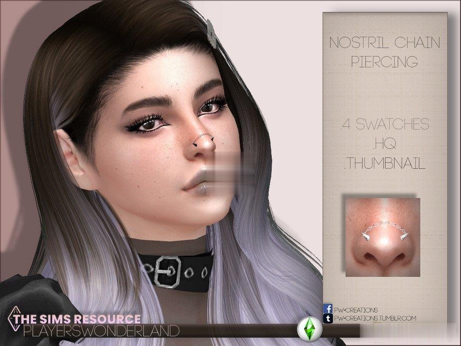 《模擬人生4》女性穿孔鼻釘MOD