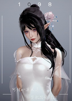 《AI少女》白色綢緞裙精靈美少女MOD