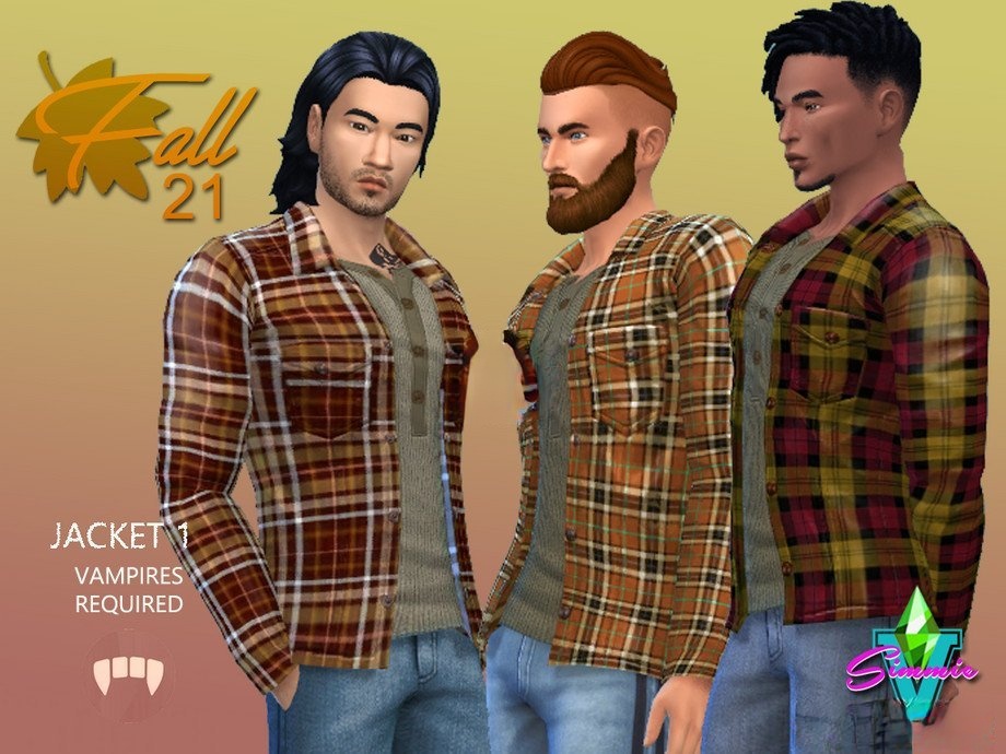 《模擬人生4》男士秋季帥氣襯衫MOD