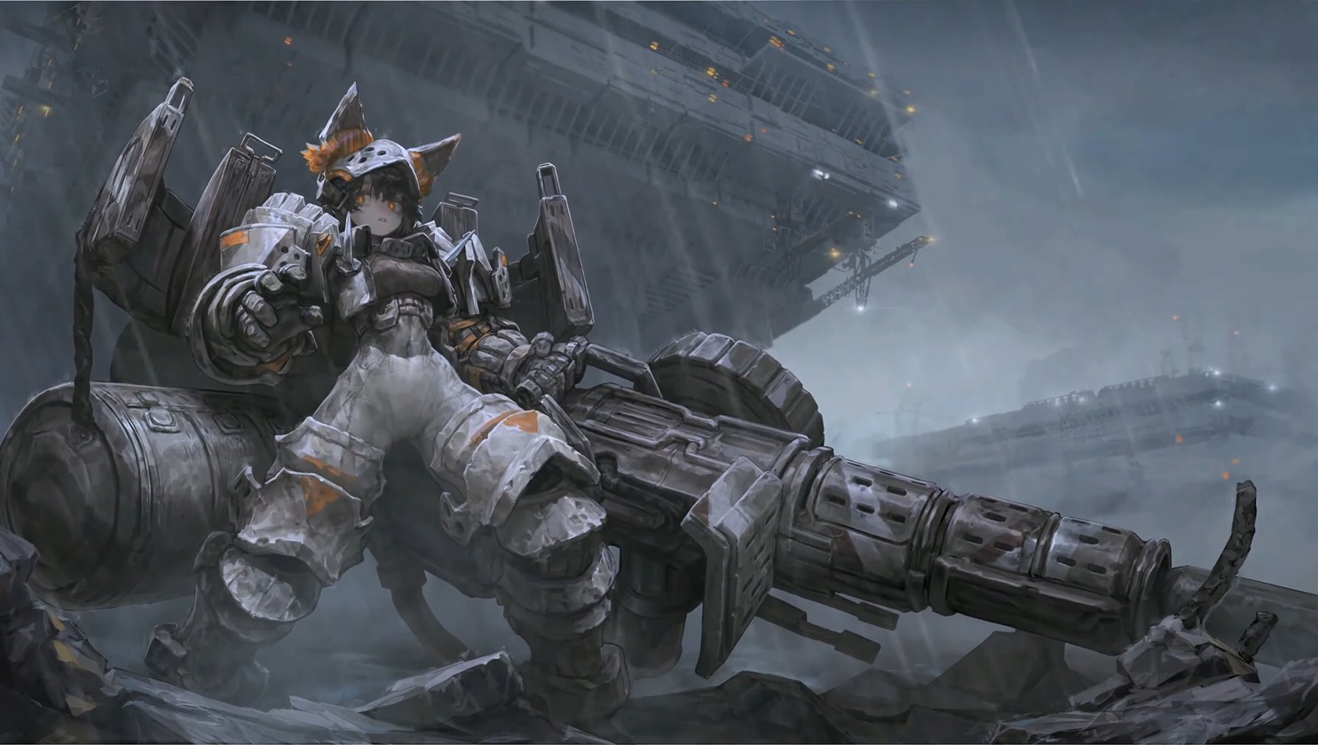 《Wallpaper Engine》貓娘機械士兵動態壁紙