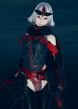 《AI少女》白發紅瞳黑色鎧甲女騎士MOD