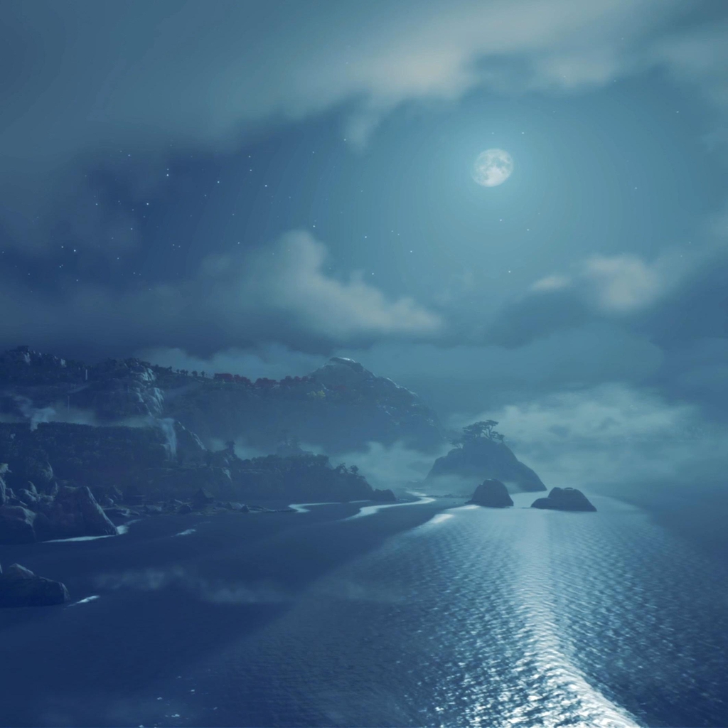 《Wallpaper Engine》對馬島之鬼夜晚的海岸動態(tài)壁紙