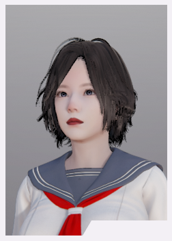 《AI少女》黑色短發藍白水手服女高中生MOD