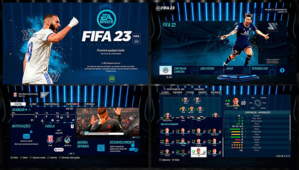 《FIFA 22》酷爽藍、炙熱紅、優雅金主題美化補丁
