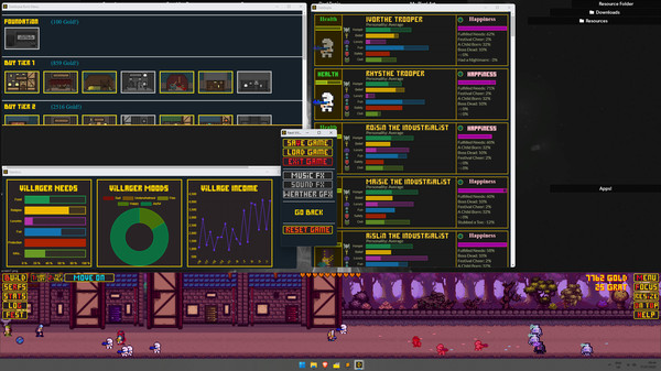 Desktopia：桌面村莊模擬器