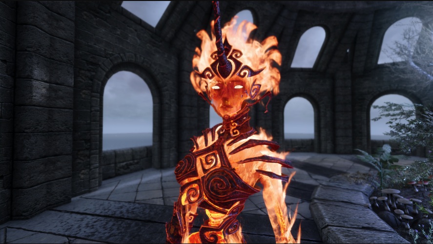 《上古卷軸5：天際重制版》火焰侍靈重制MOD