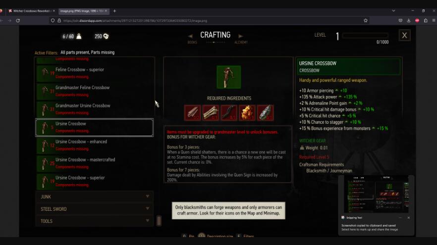 《巫師3次世代版》獵魔人十字弩重制MOD