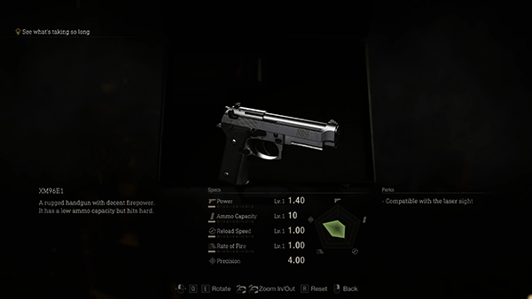 《生化危機4：重制版》XM96E1手槍MOD