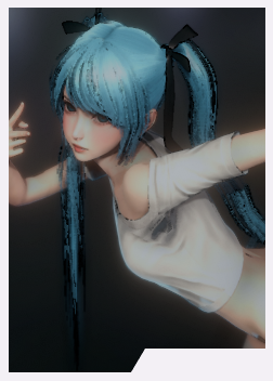 《AI少女》藍(lán)色雙馬尾俏皮小美女MOD