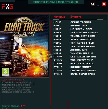《歐洲卡車模擬2》v1.43十五項修改器[FutureX]