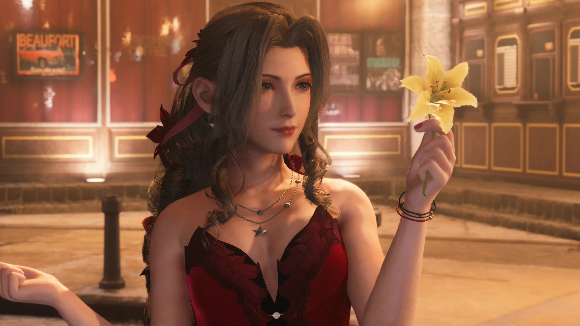 《最終幻想7：重制版》艾瑞絲性感紅色禮服MOD