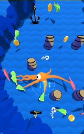 魷魚吃魚跑