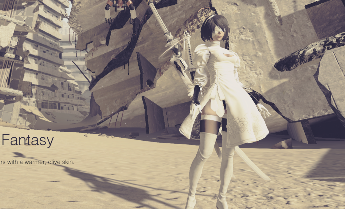 《尼爾：機械紀元》2B小姐姐純白款最終幻想連衣裙MOD