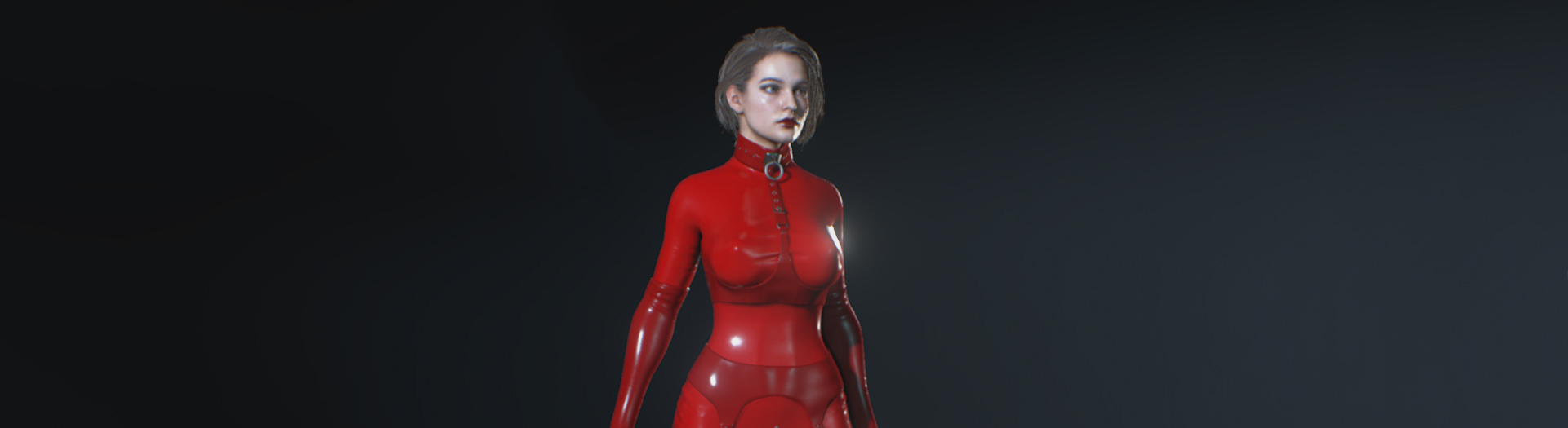 《生化危機3：重制版》吉爾鮮紅吊帶皮膠服裝MOD