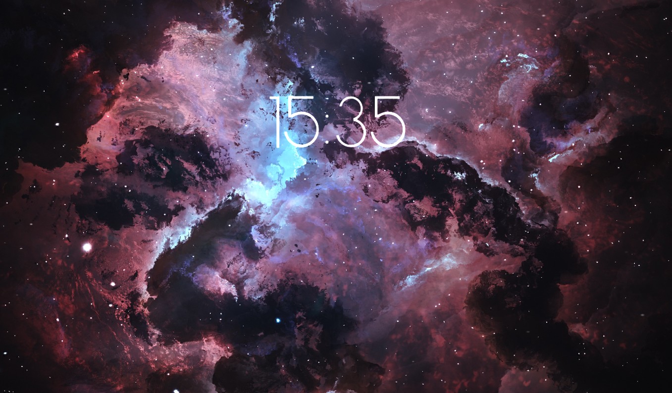 《Wallpaper Engine》星河水紋記時動態(tài)壁紙