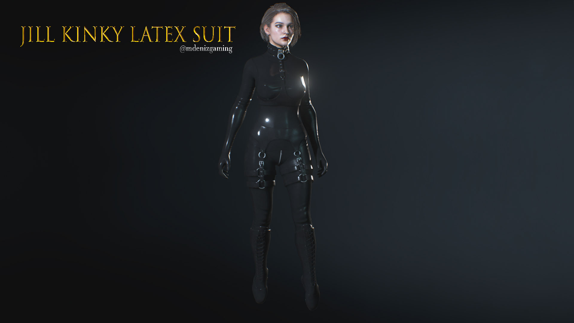 《生化危機3：重制版》吉爾黑色性感乳膠服裝MOD