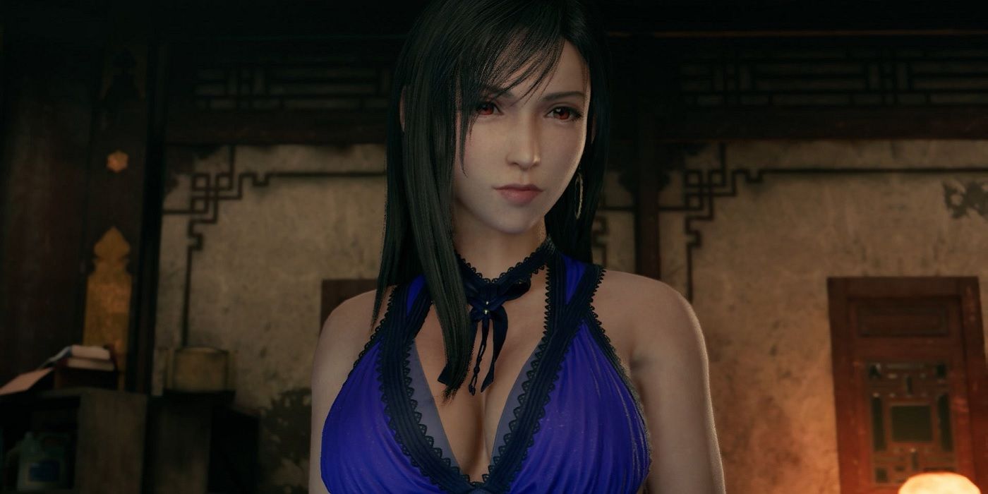 《最終幻想7：重制版》蒂法性感紫色連衣裙MOD