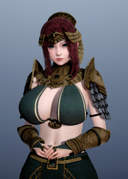 《AI少女》紅色長發比基尼鎧甲女戰士MOD