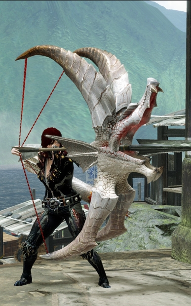 《怪物獵人：崛起》世界白色黑龍弓MOD
