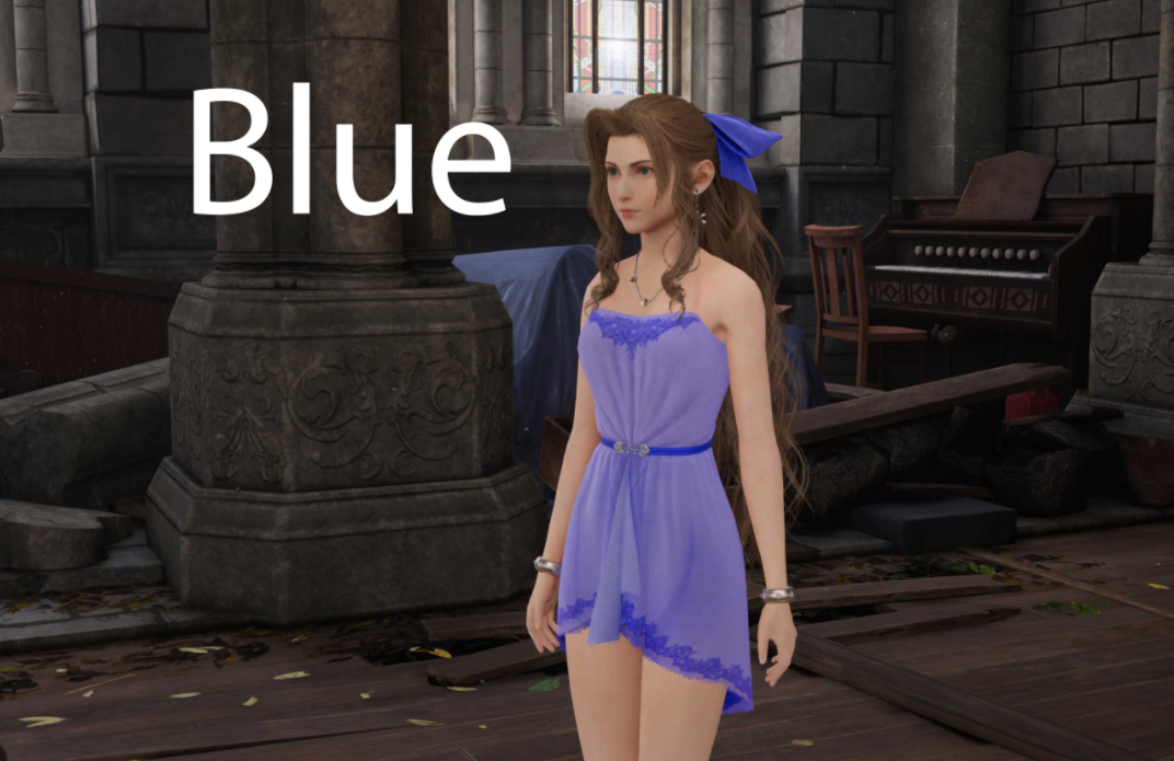 《最終幻想7：重制版》愛麗絲天空藍短款連衣裙v1.5MOD