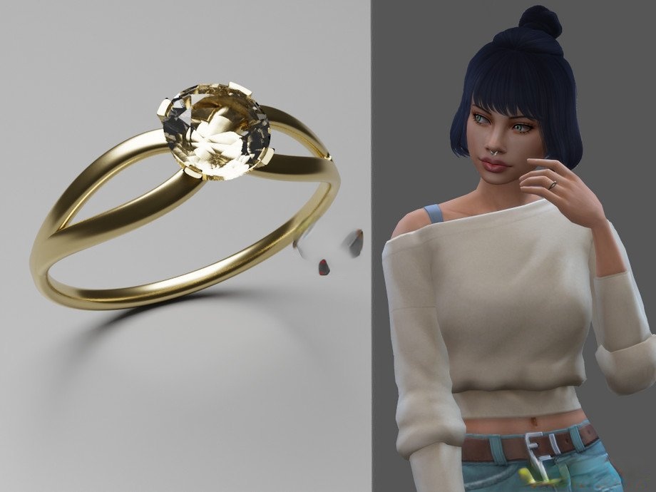 《模擬人生4》金色訂婚戒指MOD