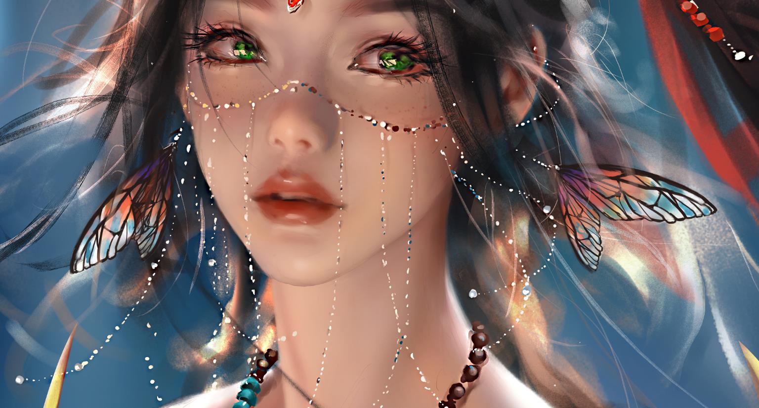 《Wallpaper Engine》Wlop鬼刀風(fēng)曳精美繪圖動態(tài)壁紙